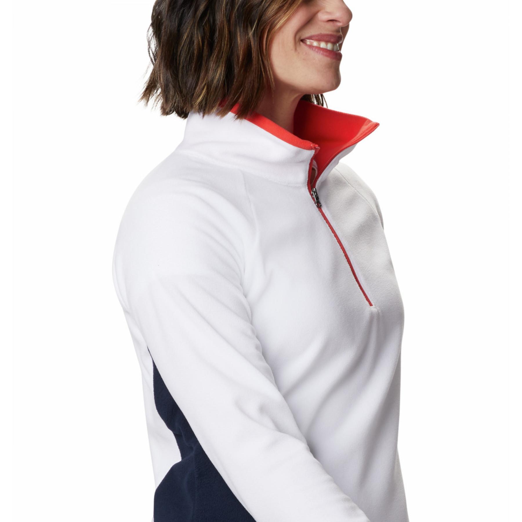Sweatshirt med 1/2 dragkedja för kvinnor Columbia Glacial IV Print pro