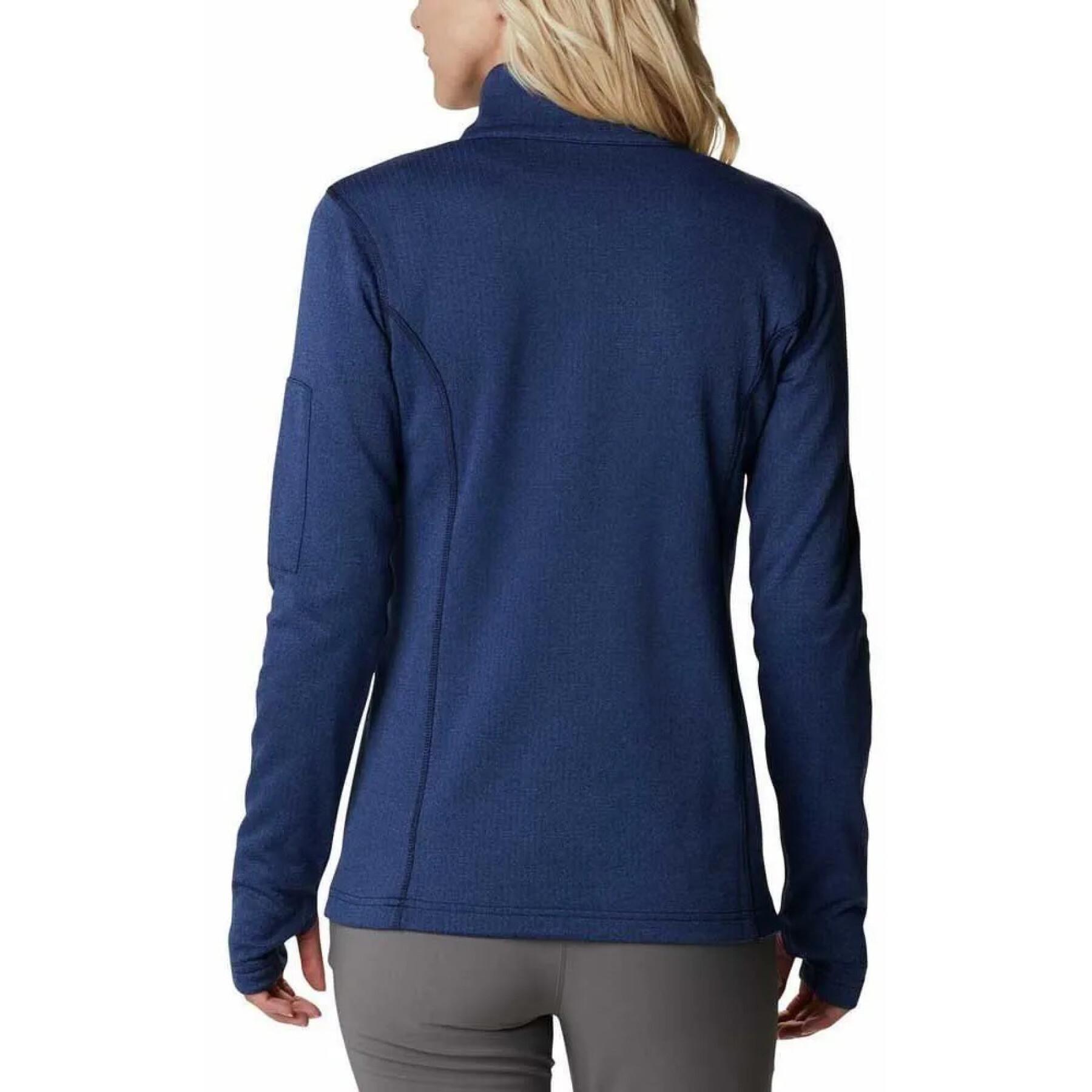 Sweatshirt med 1/2 dragkedja för kvinnor Columbia Park View Grid Fleece