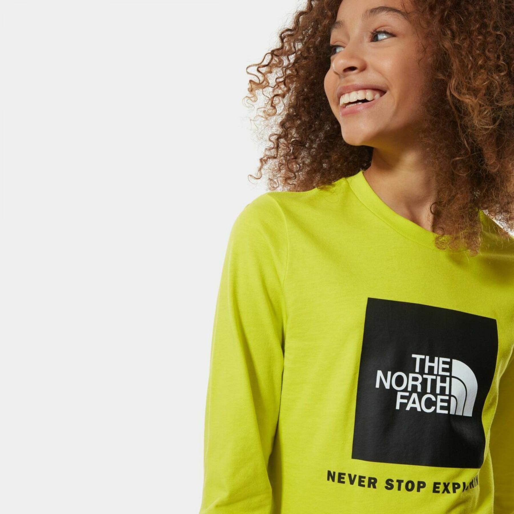 Långärmad t-shirt för barn north face classic