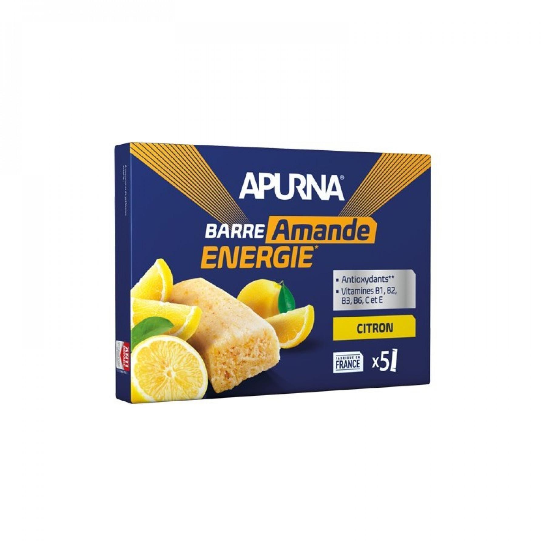 Förpackning med 5 fondantstänger Apurna Citron/Amande
