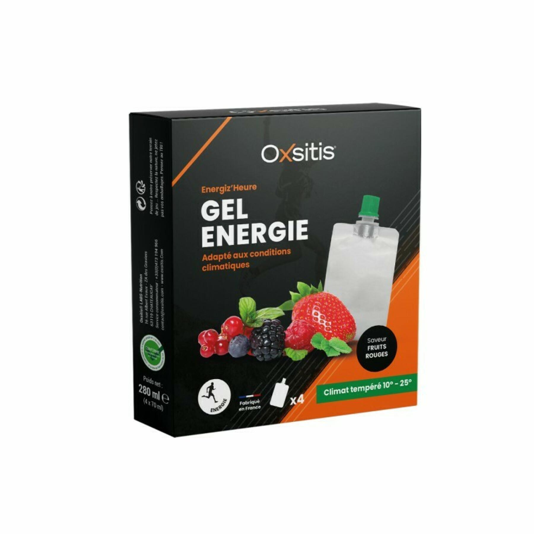 Energigel för tempererade klimat - röd frukt Oxsitis Energiz'heure