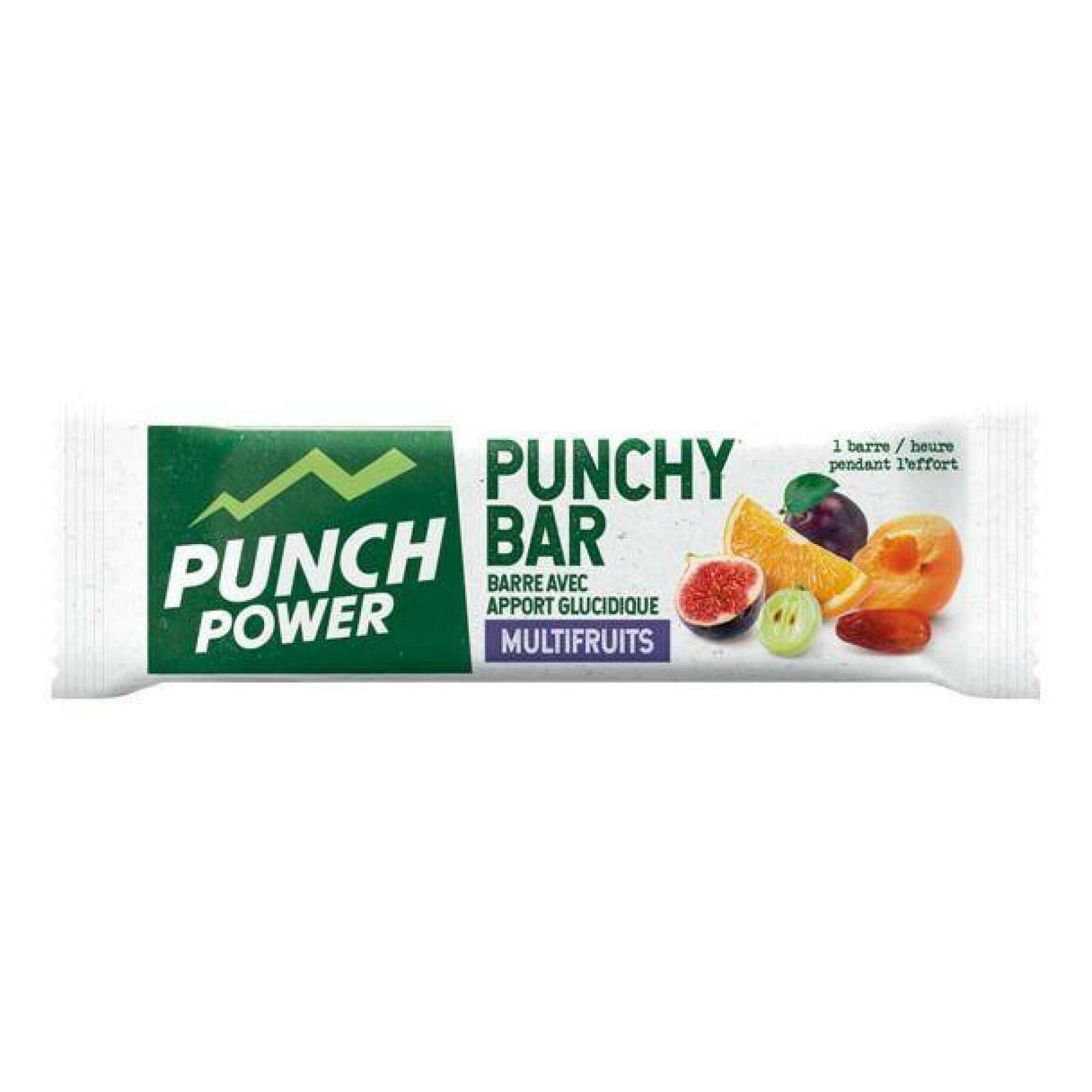 Display med 40 energikakor Punch Power Punchybar Multifruit