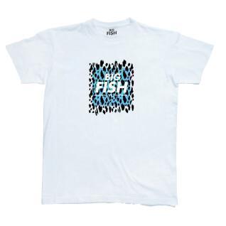 Blå t-shirt med kamouflageteckning Big Fish