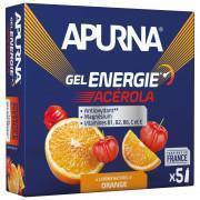Förpackning med 5 geler Apurna Energie Acérola Orange - 35g